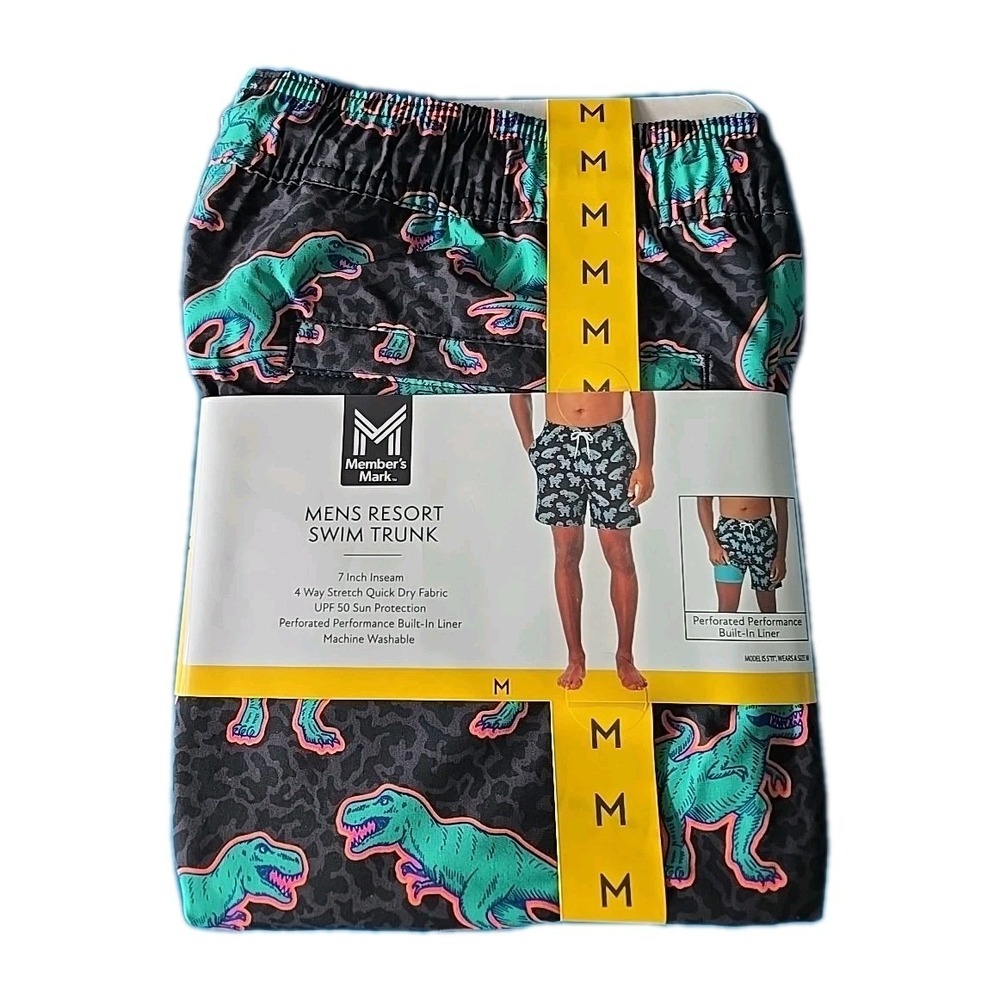 Member Mark NWT University Of Florida‎ Gator Swim Trunk Size M Grey, Green.